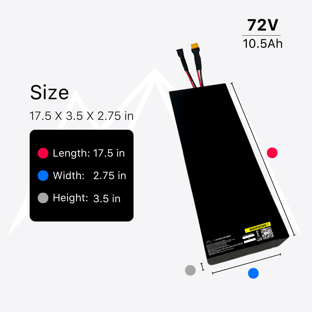 72V 10.5AH Naked Battery Pack