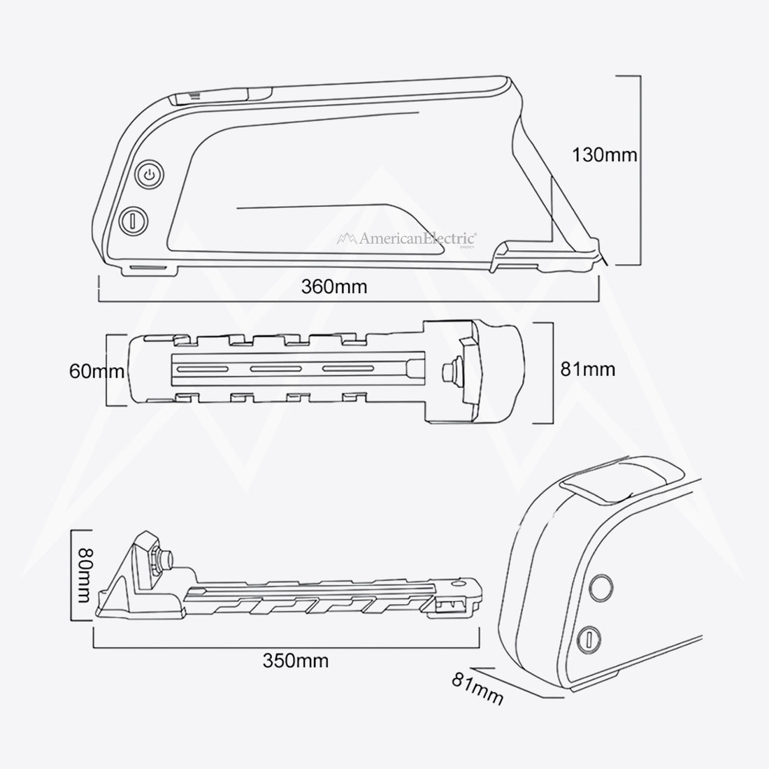 Atlas DA-5C Battery Case