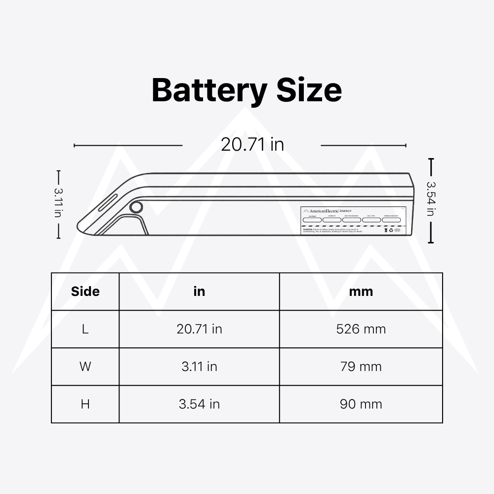 BPM B-52 Step-Thru Fat Tire Battery Pack