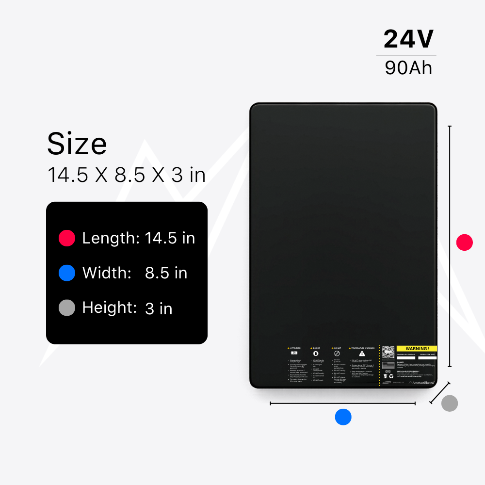 24V 90Ah Naked Battery Pack