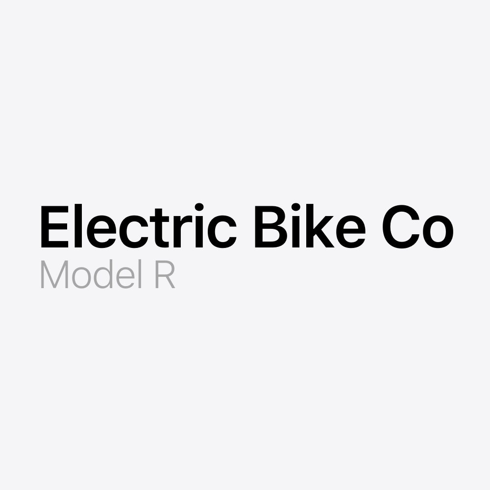 Electric Bike Co Model R Battery Pack