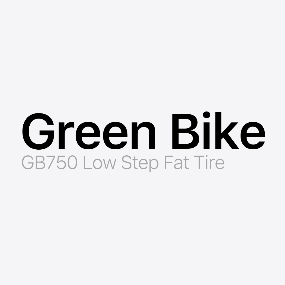 Green Bike GB750 Low Step Fat Tire Battery Pack