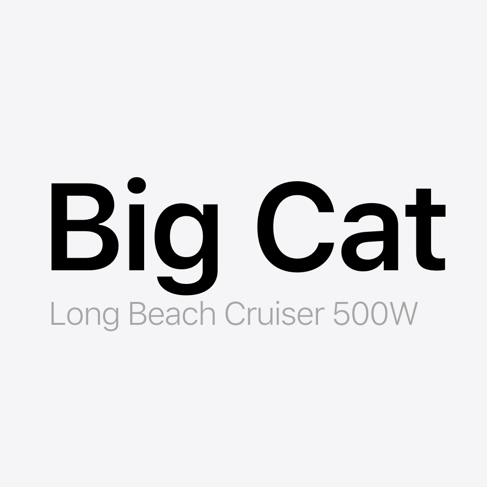 Big Cat Long Beach Cruiser 500W Battery Pack