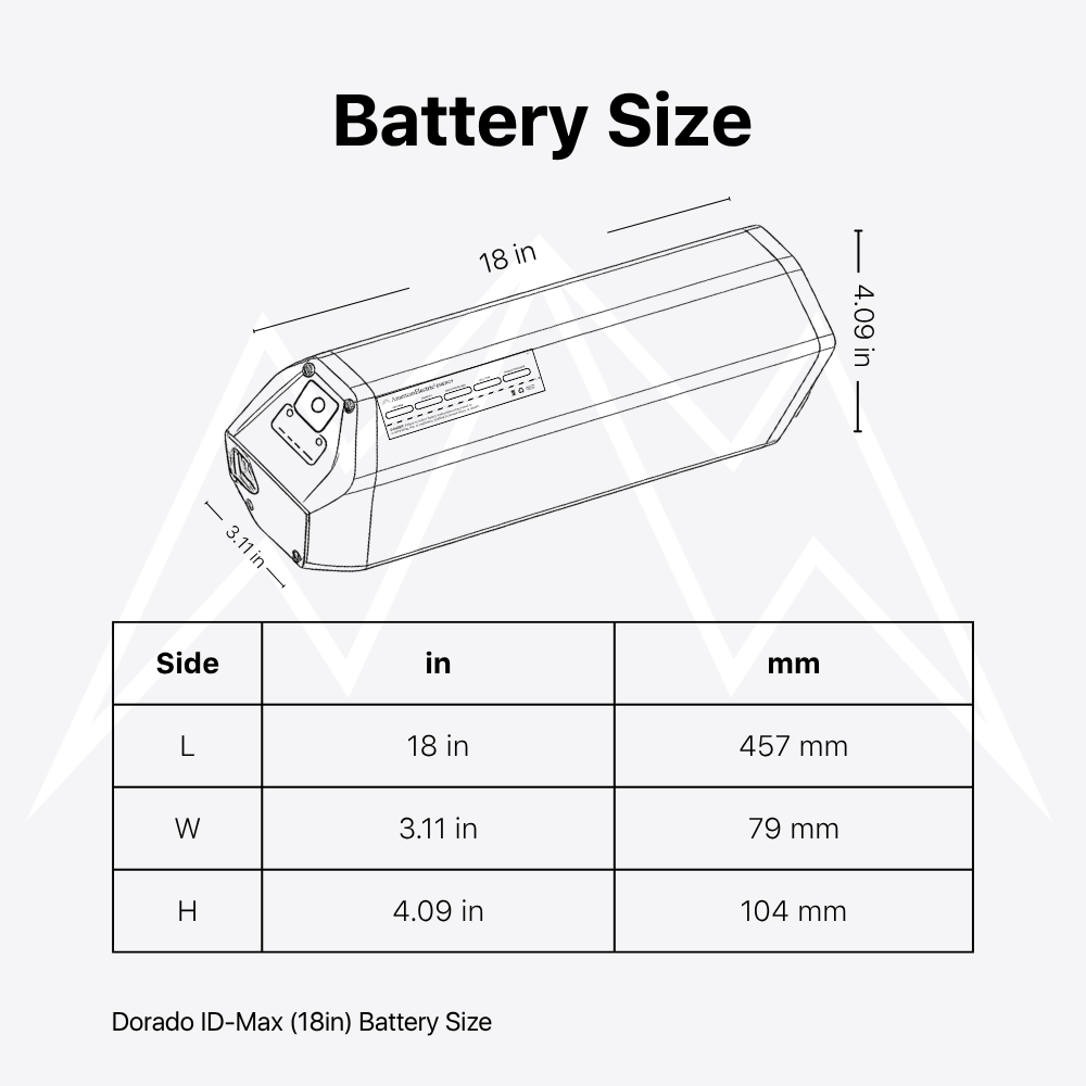 Dorado ID-Max (18in) Battery Pack