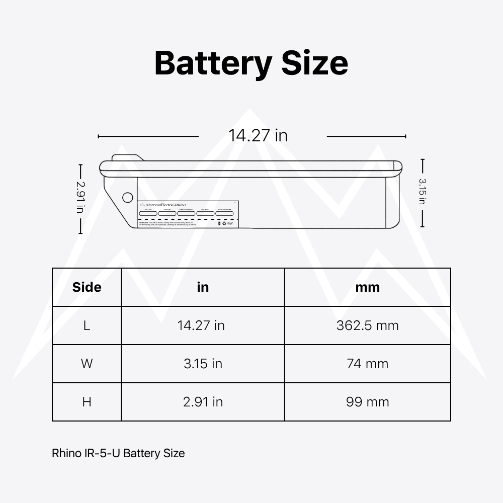 Rhino IR-5-U Battery Pack