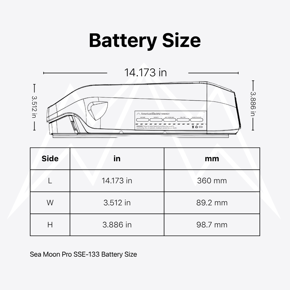 Sea Moon Pro SSE-133 Battery Pack