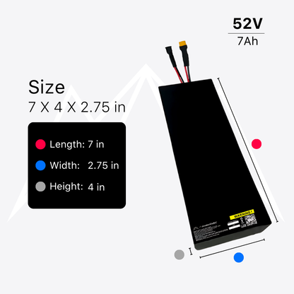52V 7AH Naked Battery Pack