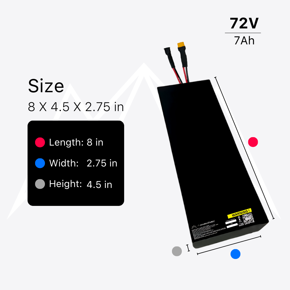 72V 7AH Naked Battery Pack
