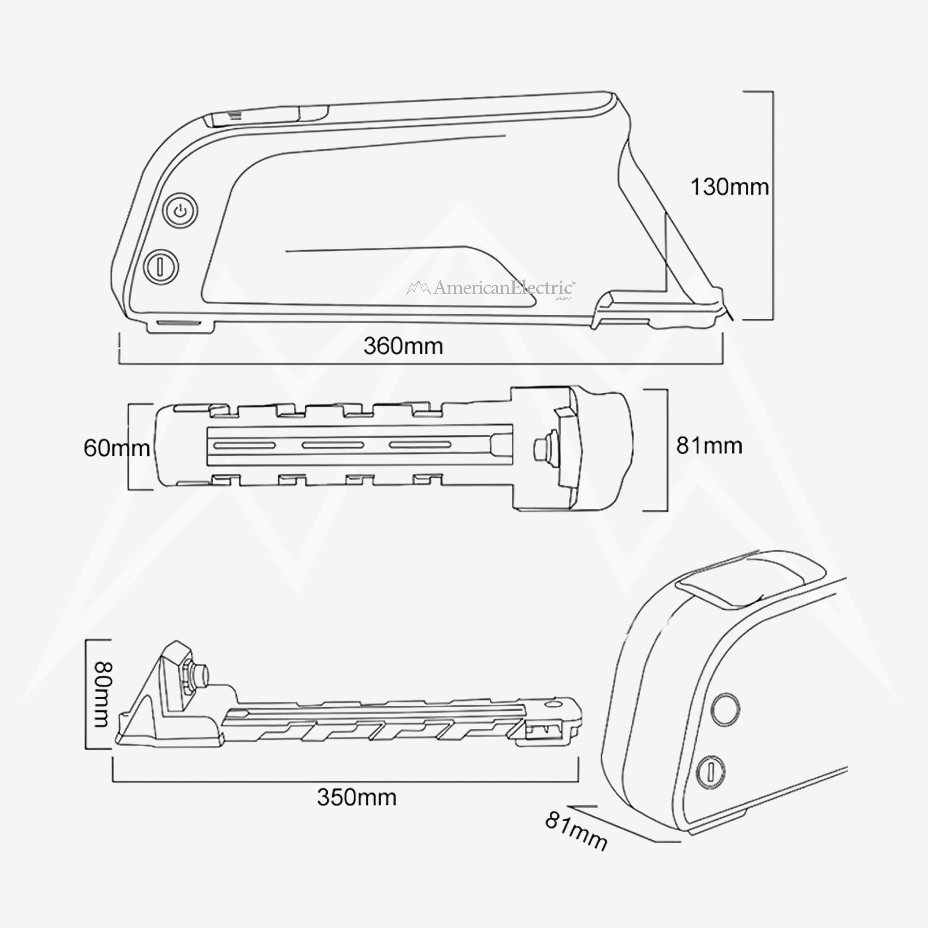 Atlas DA-5C Battery Case