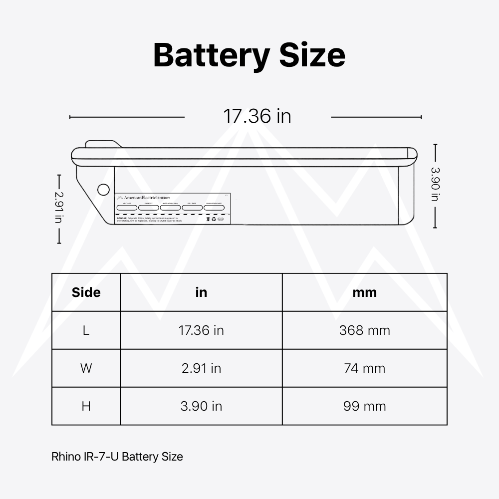 Rhino IR-7-U Battery Pack