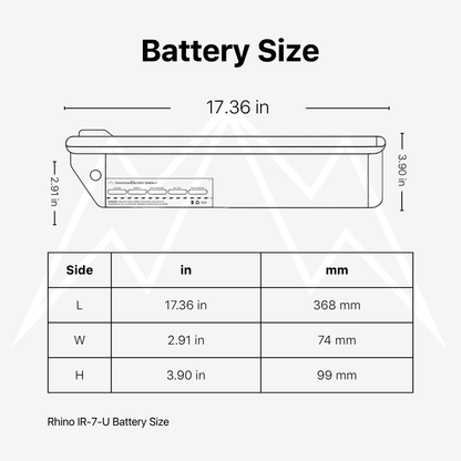 Rhino IR-7-U Battery Pack