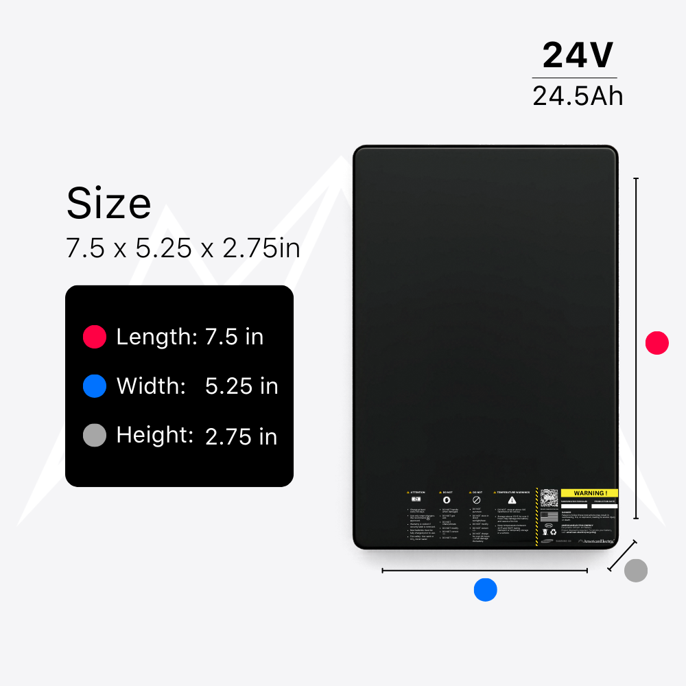 24V 24.5Ah Naked Battery Pack