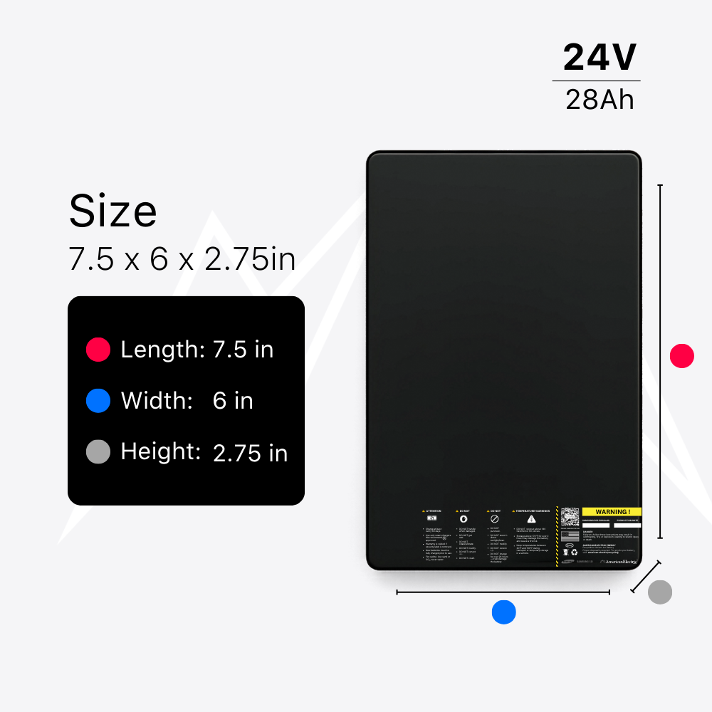 24V 28Ah Naked Battery Pack
