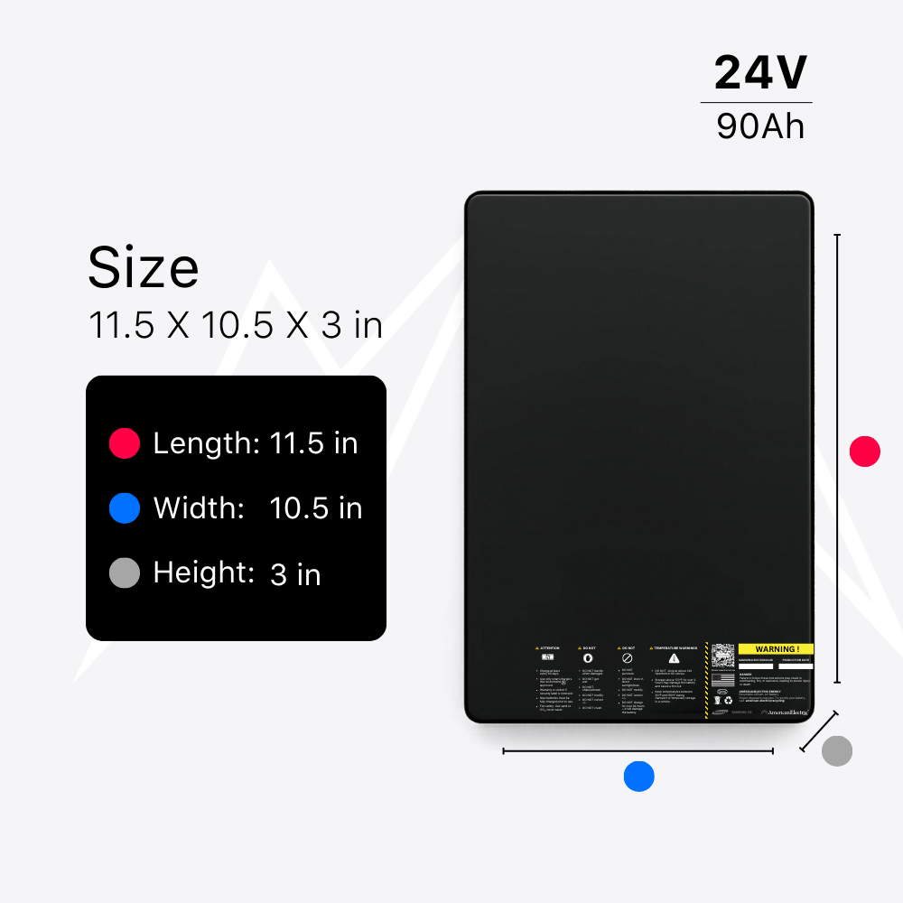 24V 90Ah Naked Battery Pack