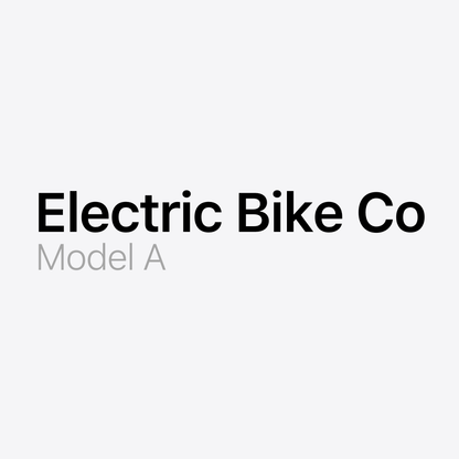 Electric Bike Co Model A Battery Pack