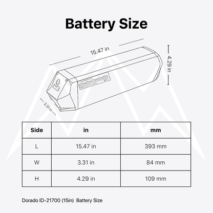 Dorado ID-21700 (15in) Battery Pack