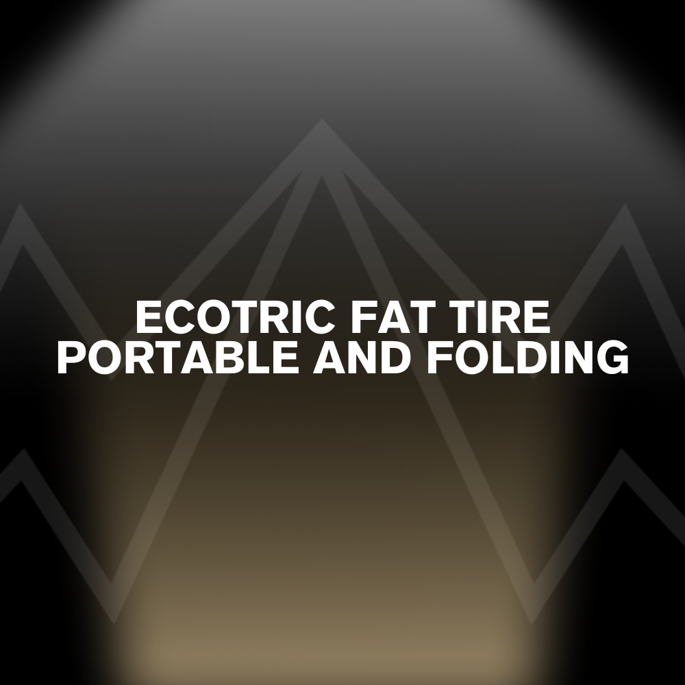 ECOTRIC FAT TIRE PORTABLE AND FOLDING Battery Pack