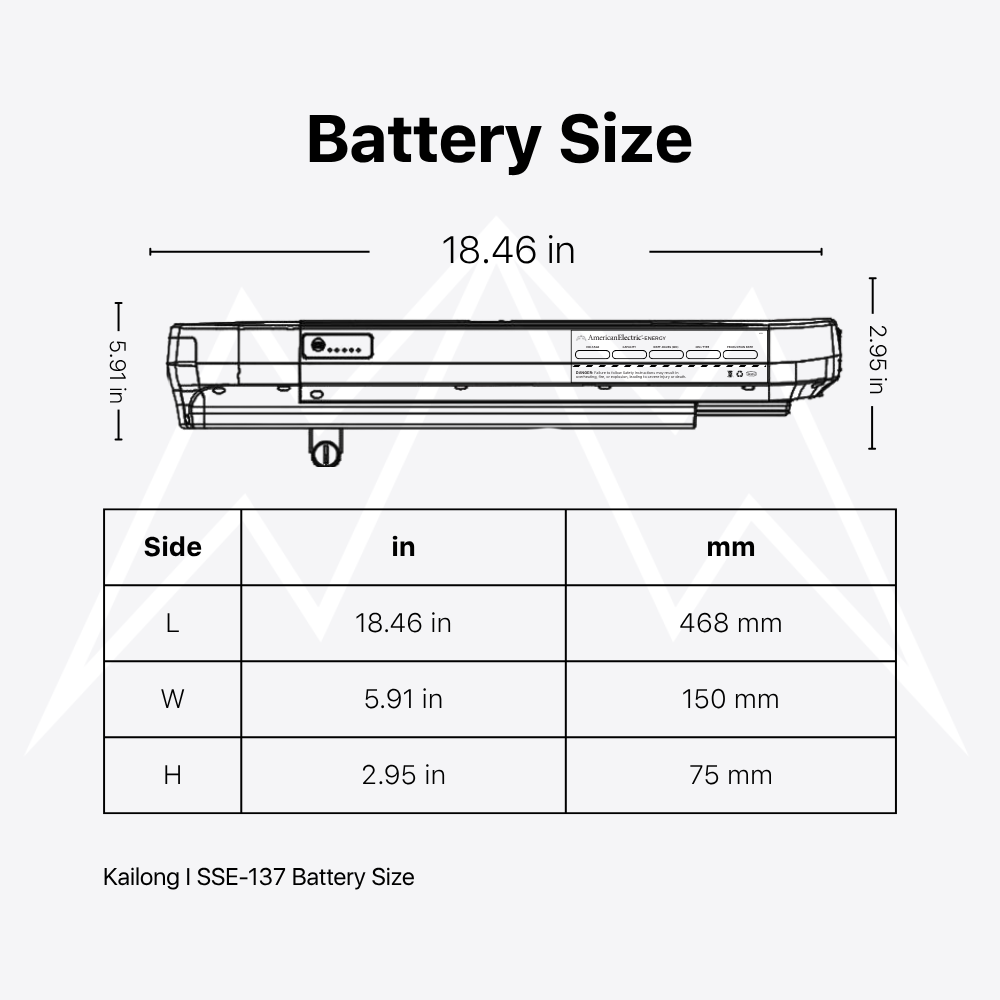 Kailong I SSE-137 Battery Pack