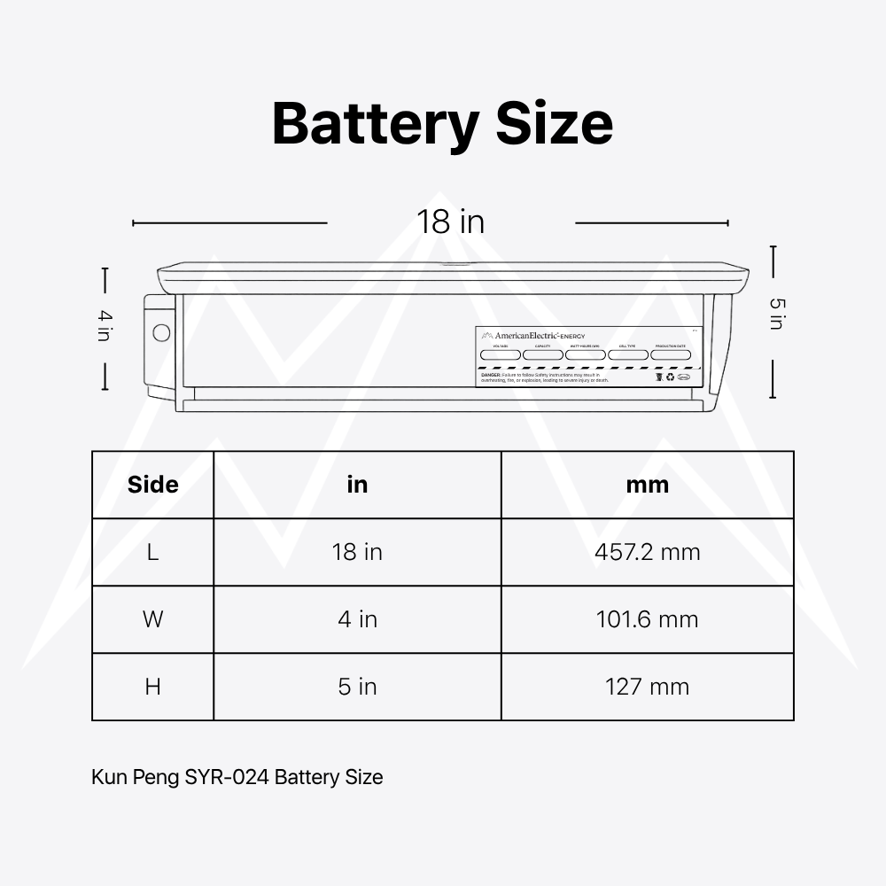 Kun Peng SYR-024 Battery Pack