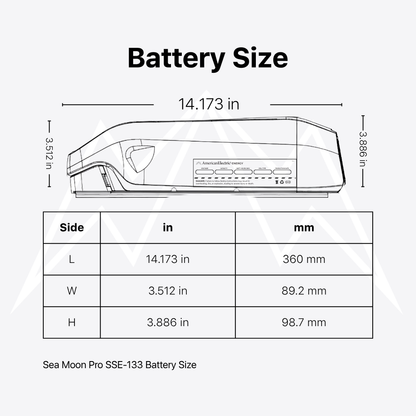 Sea Moon Pro SSE-133 Battery Pack