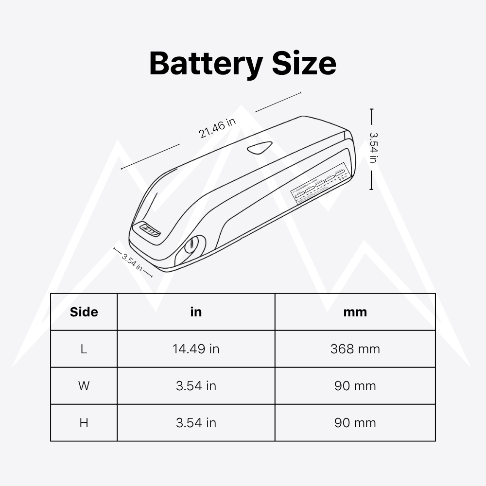 Ecotric Cheetah 26" Battery Pack