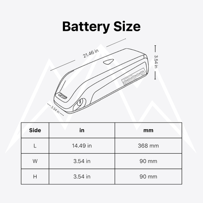 Ecotric Cheetah 26" Battery Pack