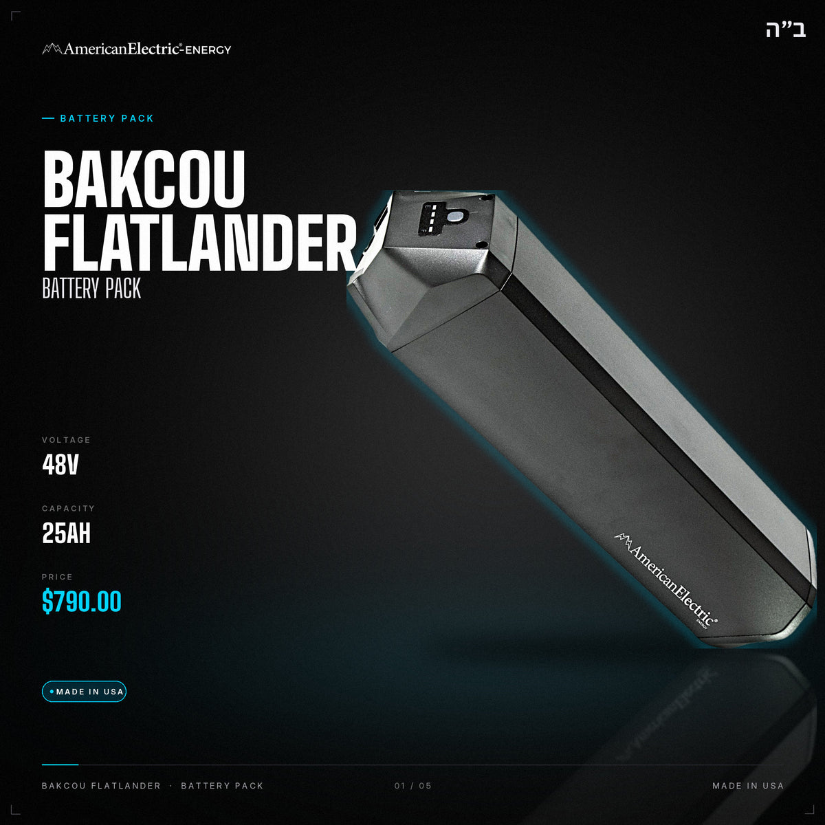 Bakcou Flatlander Battery Pack: 48V 25AH battery pack, $790