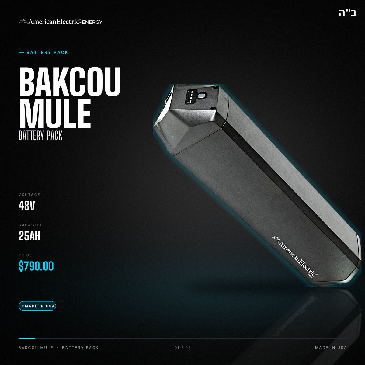 Bakcou Mule Battery Pack: 48V 25AH battery pack, $790