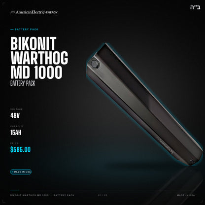 Bikonit Warthog MD 1000 Battery Pack: 48V 15AH battery pack, $585