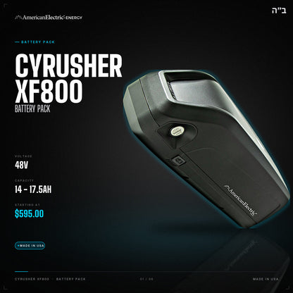 Cyrusher XF800 Battery Pack: 48V 14-17.5AH battery pack, from $595