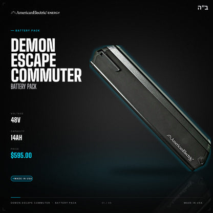 Demon Escape Commuter Battery Pack: 48V 14AH battery pack, $595