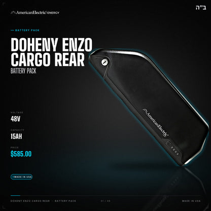 Doheny Enzo Cargo Rear Battery Pack: 48V 15AH battery pack, $585