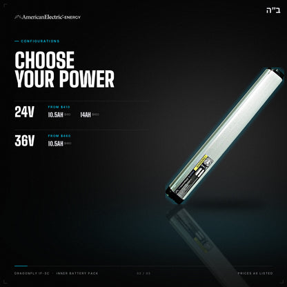 Dragonfly IF-3C Battery Pack: configurations, 24V/36V, capacities and prices
