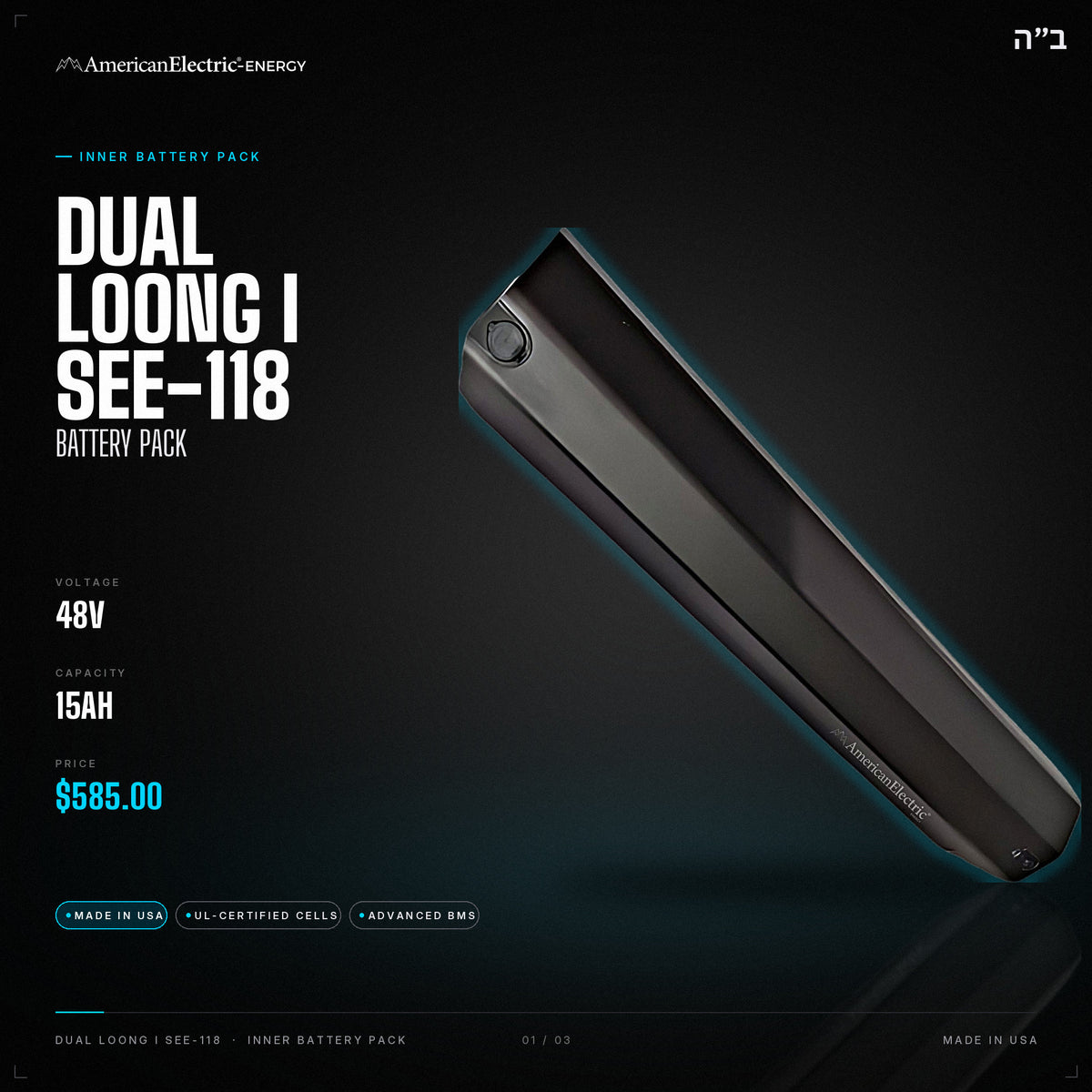 Dual Loong I SEE-118 Battery Pack: 48V 15AH inner battery pack, $585