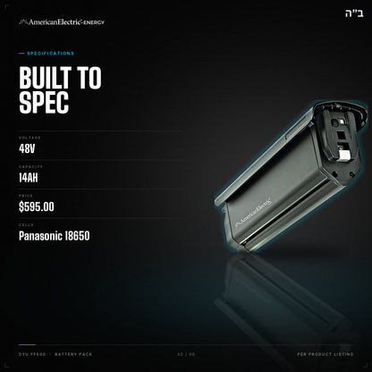 DYU FF500 Battery Pack: specifications, 48V 14AH