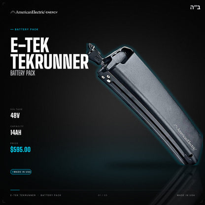 E-Tek TekRunner Battery Pack: 48V 14AH battery pack, $595