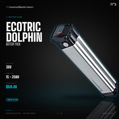 Ecotric Dolphin Battery Pack: 36V 15-20AH battery pack, from $515