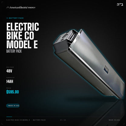 Electric Bike Co Model E Battery Pack: 48V 14AH battery pack, $595
