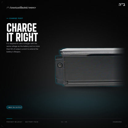 Freesky Wildcat Battery Pack: charge port, use a same-voltage charger, max 5A