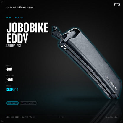 Jobobike Eddy Battery Pack: 48V 14AH battery pack, $595