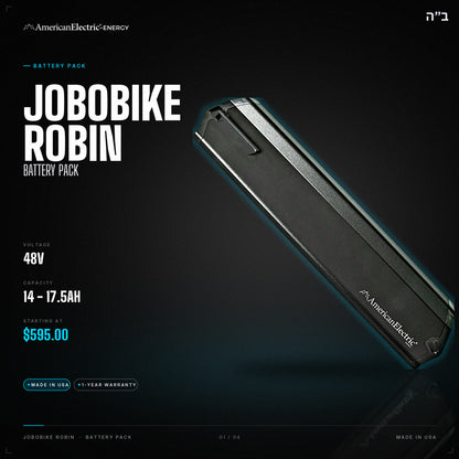 Jobobike Robin Battery Pack: 48V 14-17.5AH battery pack, from $595