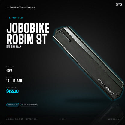Jobobike Robin ST Battery Pack: 48V 14-17.5AH battery pack, from $455