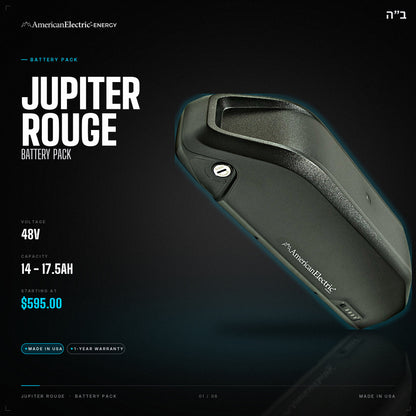 Jupiter Rouge Battery Pack: 48V 14-17.5AH battery pack, from $595
