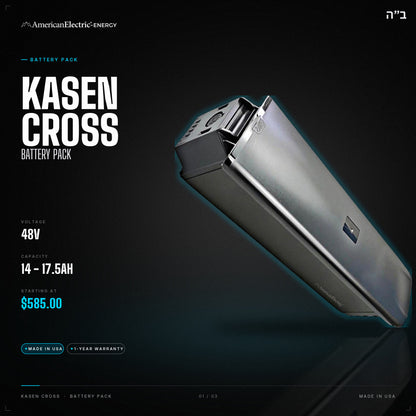 Kasen Cross Battery Pack: 48V 14-17.5AH battery pack, from $585