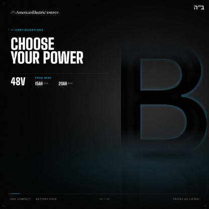 KBO Compact Battery Pack: configurations, 48V, capacities and prices