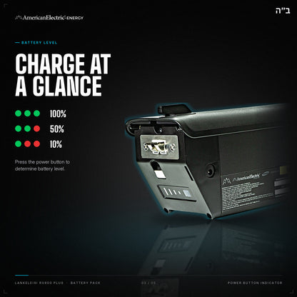 Lankeleisi RV800 Plus Battery Pack: battery level indicator, press the power button