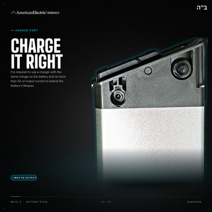 Mate X Battery Pack: charge port, use a same-voltage charger, max 5A