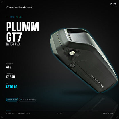 Plumm GT7 Battery Pack: 48V 17.5AH battery pack, $670