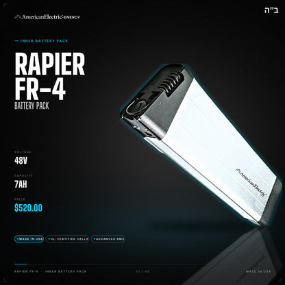Rapier FR-4 Battery Pack: 48V 7AH inner battery pack, $520