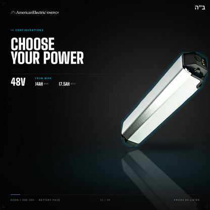 Suoni I SSE-103 Battery Pack: configurations, 48V, capacities and prices